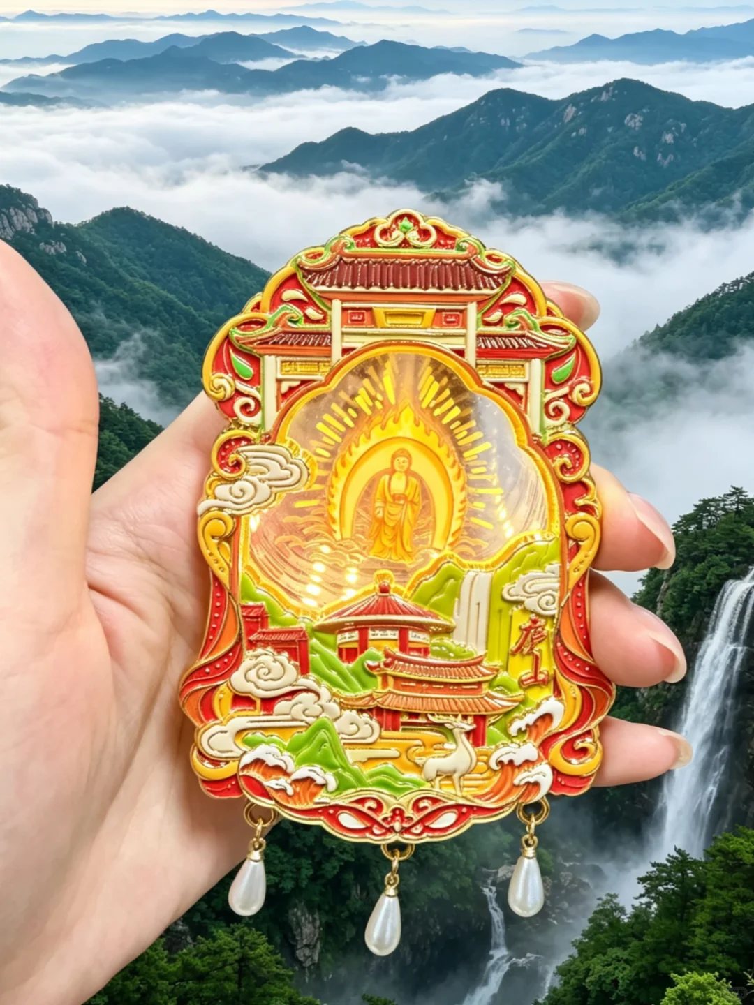 庐山浮雕深渊镜冰箱贴